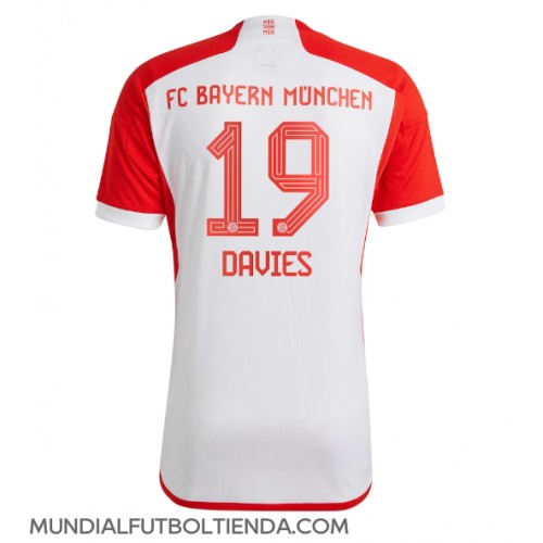 Camiseta Bayern Munich Alphonso Davies #19 Primera Equipación Replica 2023-24 mangas cortas